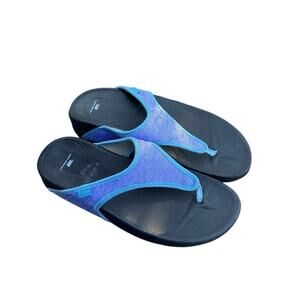 Tek Gear Arlett Casual Womens 9 Comfort Lightweight Blue purple Thong Sandals